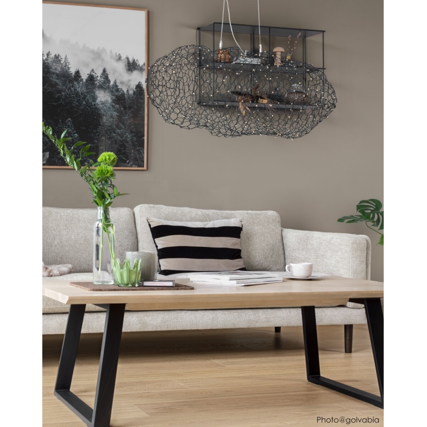 ByRydens - LED Lustr na lanku HAYDEN LED/15W/230V černá