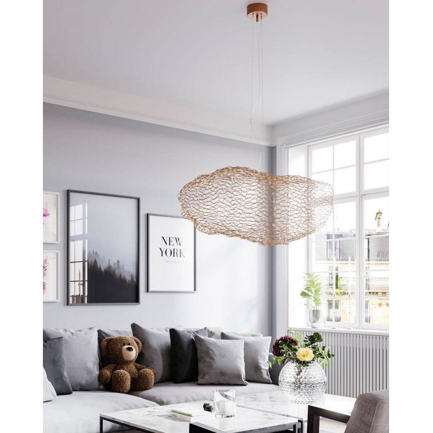 ByRydens - LED Lustr na lanku HAYDEN LED/15W/230V zlatá