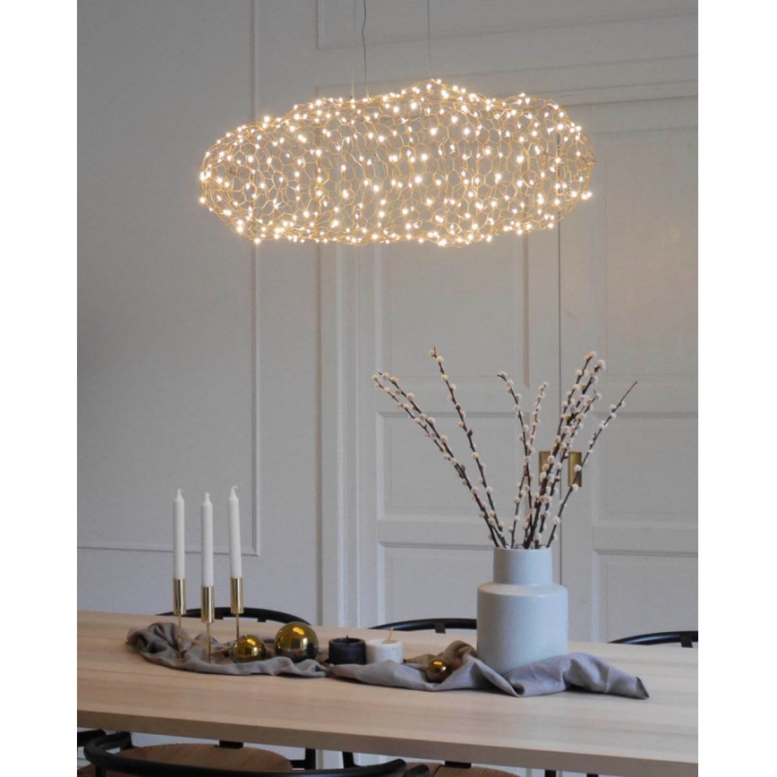 ByRydens - LED Lustr na lanku HAYDEN LED/15W/230V zlatá