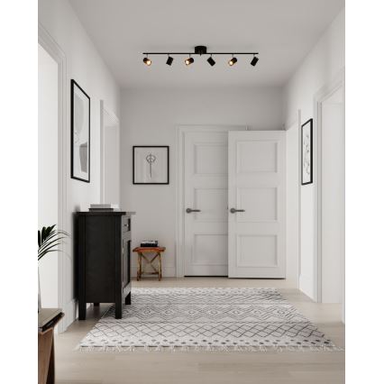 ByRydens - Bodové svítidlo CORRECT 6xGU10/7W/230V černá pr. 30 cm
