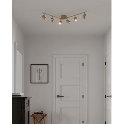 ByRydens - Bodové svítidlo CORRECT 6xGU10/7W/230V zlatá