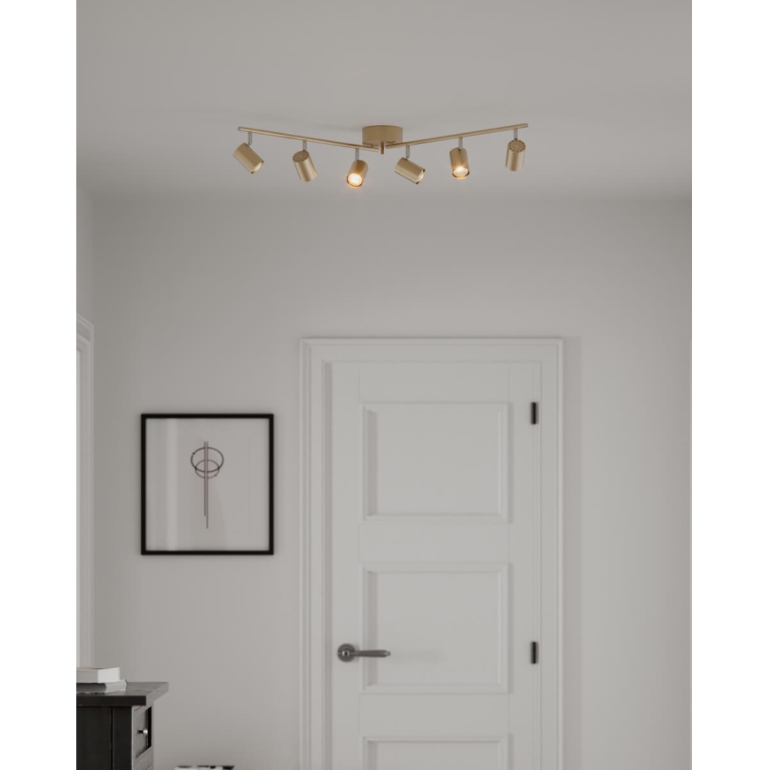 ByRydens - Bodové svítidlo CORRECT 6xGU10/7W/230V zlatá