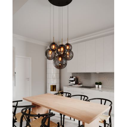 ByRydens - Lustr na lanku LAURA 7xE27/8W/230V