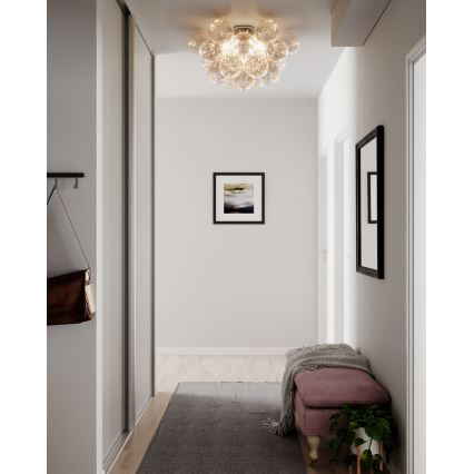 ByRydens - Stropní svítidlo GROSS 6xG9/8W/230V kouřová/hnědá pr. 70cm