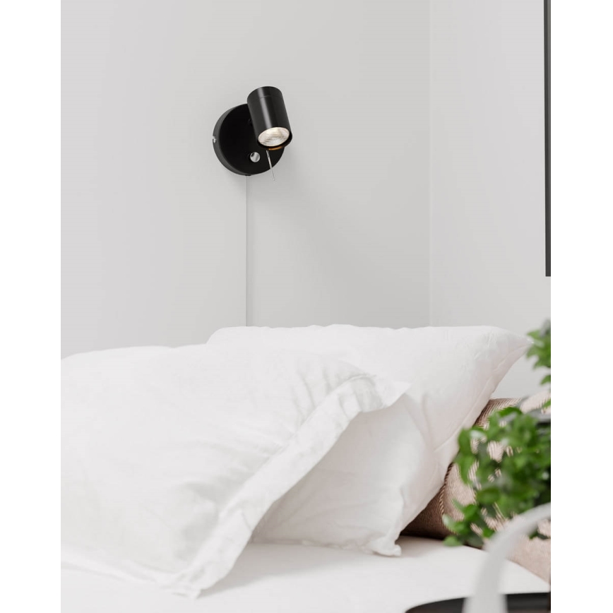 ByRydens - Stmívatelné nástěnné bodové svítidlo CORRECT 1xGU10/7W/230V černá