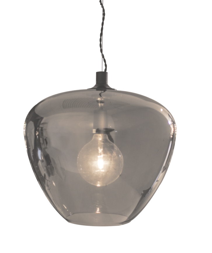 ByRydens - Lustr na lanku BELLISSIMO 1xE27/8W/230V kouřová/černá pr. 40 cm
