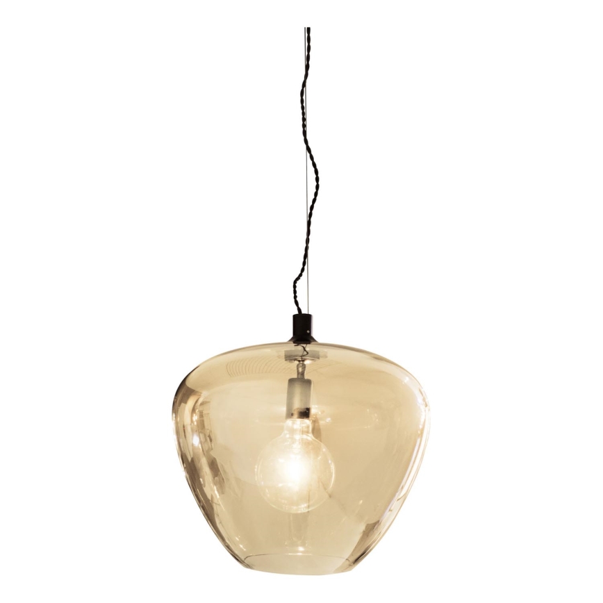 ByRydens - Lustr na lanku BELLISSIMO 1xE27/8W/230V kouřová/hnědá pr. 40 cm