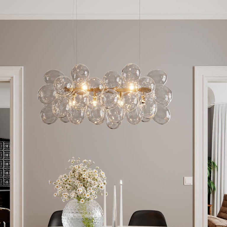 ByRydens - Lustr na lanku GROSS BAR 8xG9/4W/230V čirá