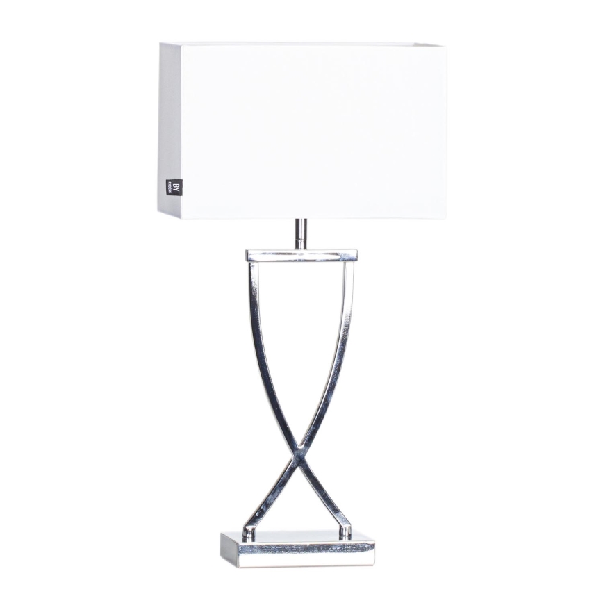 ByRydens - Stolní lampa OMEGA 1xE27/5W/230V bílá/lesklý chrom