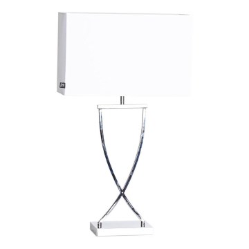 ByRydens - Stolní lampa OMEGA 1xE27/5W/230V bílá/lesklý chrom