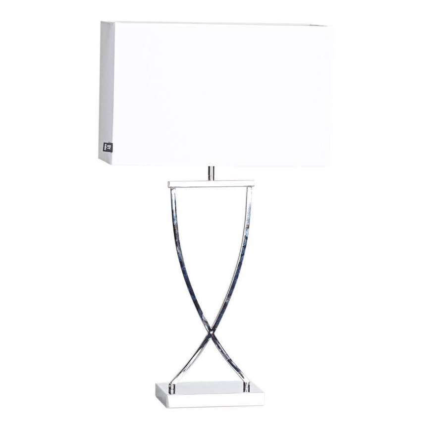 ByRydens - Stolní lampa OMEGA 1xE27/5W/230V bílá/lesklý chrom