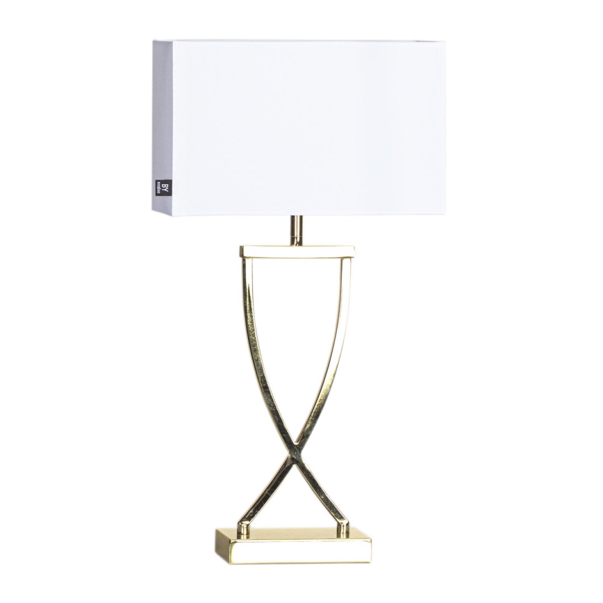 ByRydens - Stolní lampa OMEGA 1xE27/5W/230V bílá/zlatá