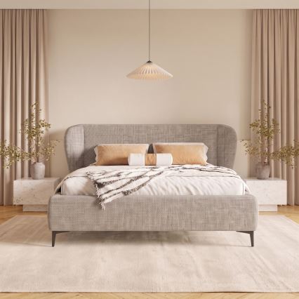 Čalouněná postel bez matrace DALIA 160x200 cm šedá