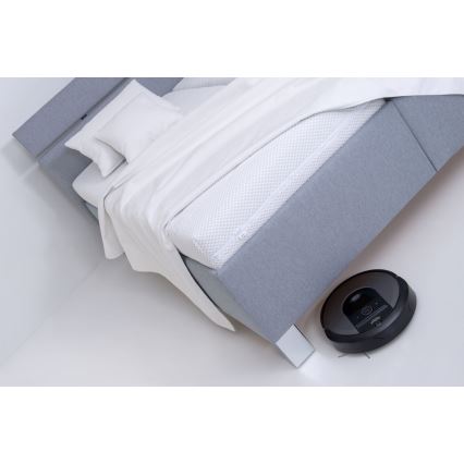 Čalouněná postel s matrací a úložným prostorem ALIS 180x200 cm světle šedá