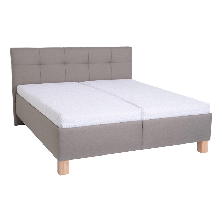 Čalouněná postel s matrací a úložným prostorem MARIA 160x200 cm taupe