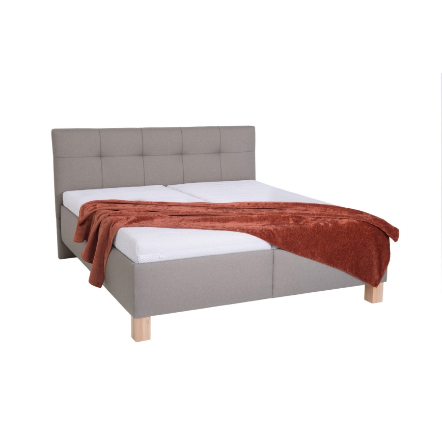 Čalouněná postel s matrací a úložným prostorem MARIA 160x200 cm taupe