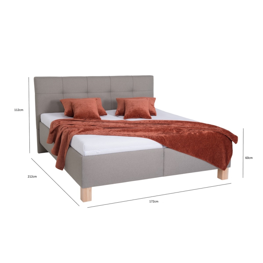Čalouněná postel s matrací a úložným prostorem MARIA 160x200 cm taupe