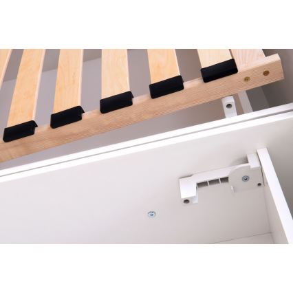 Čalouněná postel s matrací a úložným prostorem MARIA 180x200 cm šedá