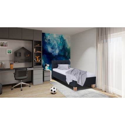 Čalouněná postel s matrací a úložným prostorem MARIA ONE 90x200 cm antracit