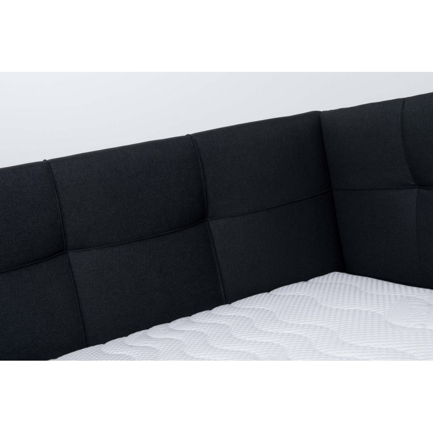 Čalouněná postel s matrací a úložným prostorem MARIA PETITE 120x200 cm antracit