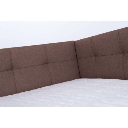 Čalouněná postel s matrací a úložným prostorem MARIA PETITE 120x200 cm hnědá