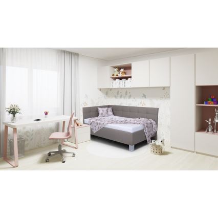 Čalouněná postel s matrací a úložným prostorem MARIA PETITE 120x200 cm taupe