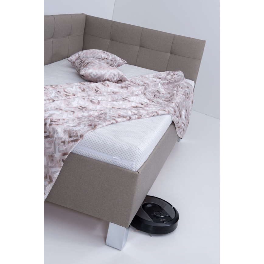 Čalouněná postel s matrací a úložným prostorem MARIA PETITE 120x200 cm taupe