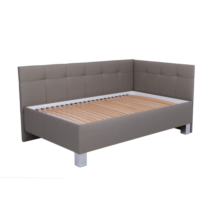 Čalouněná postel s matrací a úložným prostorem MARIA PETITE 120x200 cm taupe