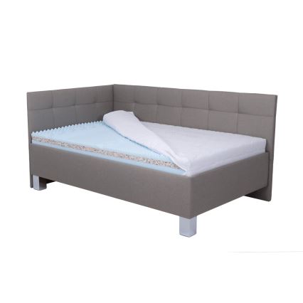 Čalouněná postel s matrací a úložným prostorem MARIA PETITE 120x200 cm taupe