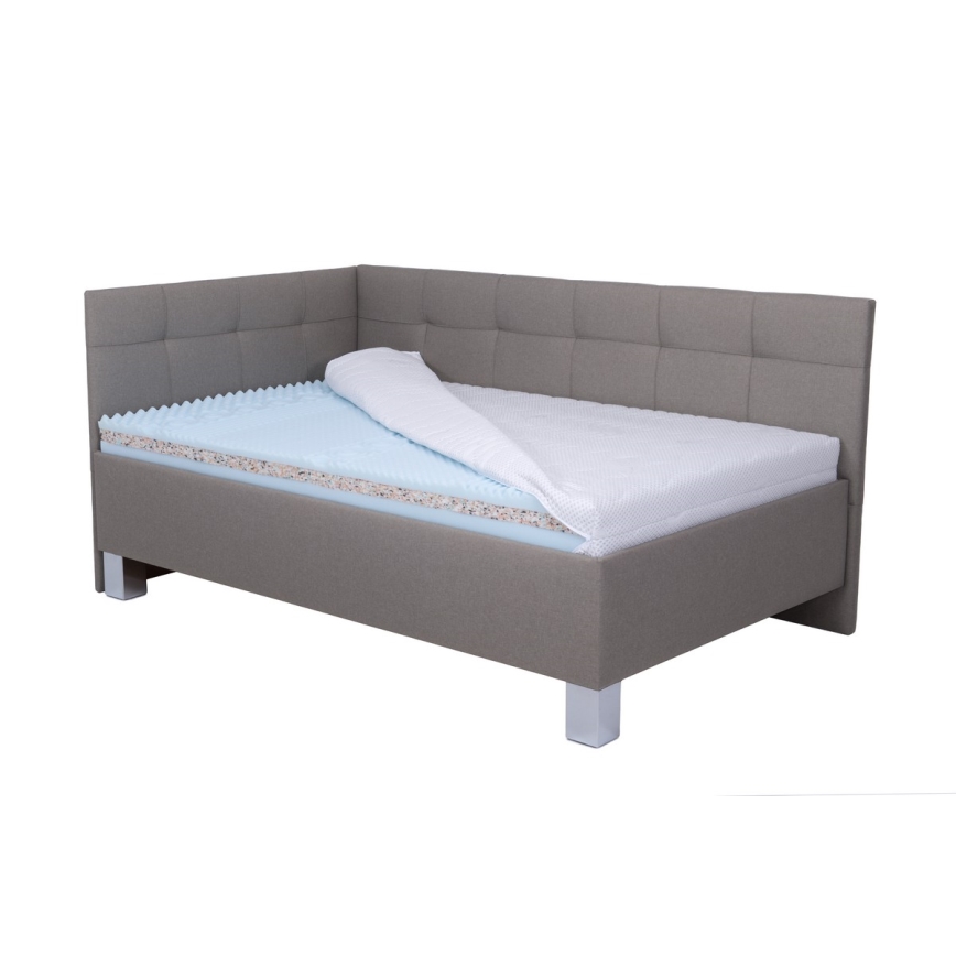 Čalouněná postel s matrací a úložným prostorem MARIA PETITE 120x200 cm taupe