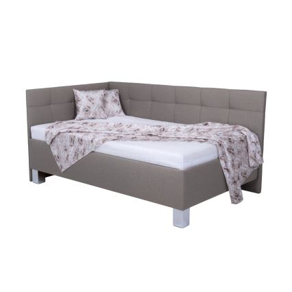 Čalouněná postel s matrací a úložným prostorem MARIA PETITE 120x200 cm taupe