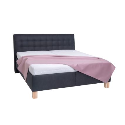 Čalouněná postel s matrací a úložným prostorem VIOLET 160x200 cm antracit
