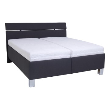 Čalouněná postel s úložným prostorem bez matrace ALIS 160x200 cm antracit
