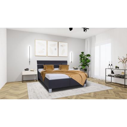 Čalouněná postel s úložným prostorem bez matrace ALIS 180x200 cm antracit