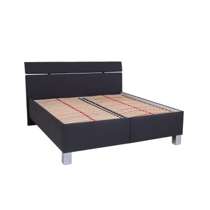 Čalouněná postel s úložným prostorem bez matrace ALIS 180x200 cm antracit
