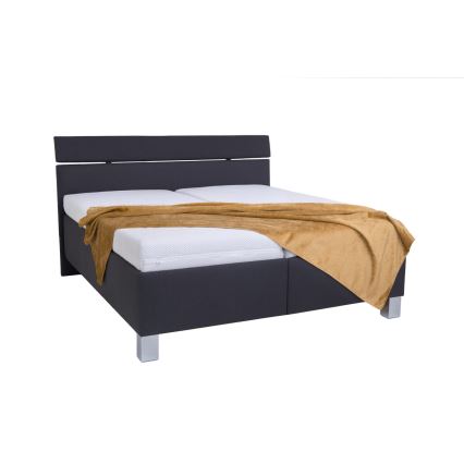 Čalouněná postel s úložným prostorem bez matrace ALIS 180x200 cm antracit