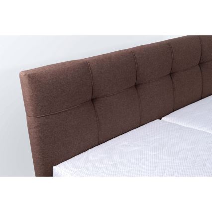 Čalouněná postel s úložným prostorem bez matrace MARIA 160x200 cm hnědá