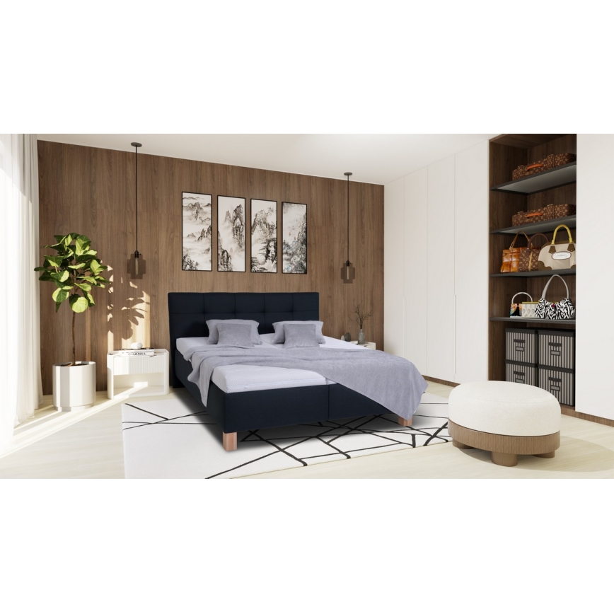 Čalouněná postel s úložným prostorem bez matrace MARIA 180x200 cm antracit
