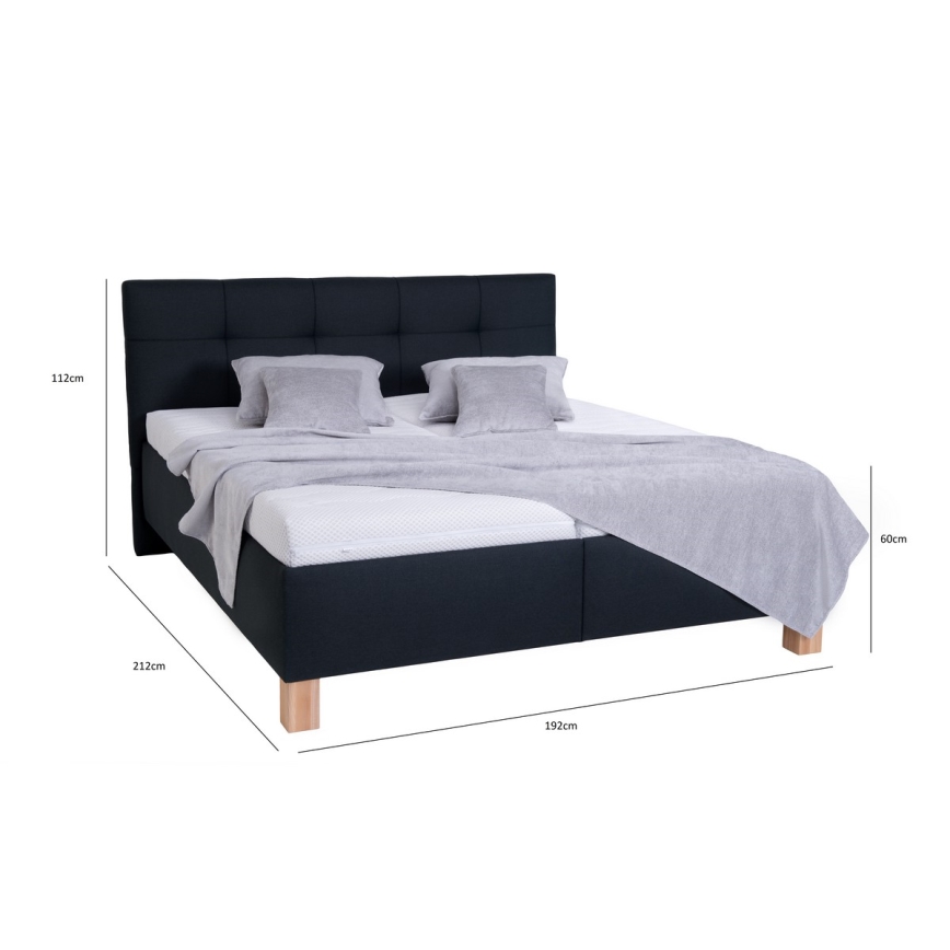 Čalouněná postel s úložným prostorem bez matrace MARIA 180x200 cm antracit