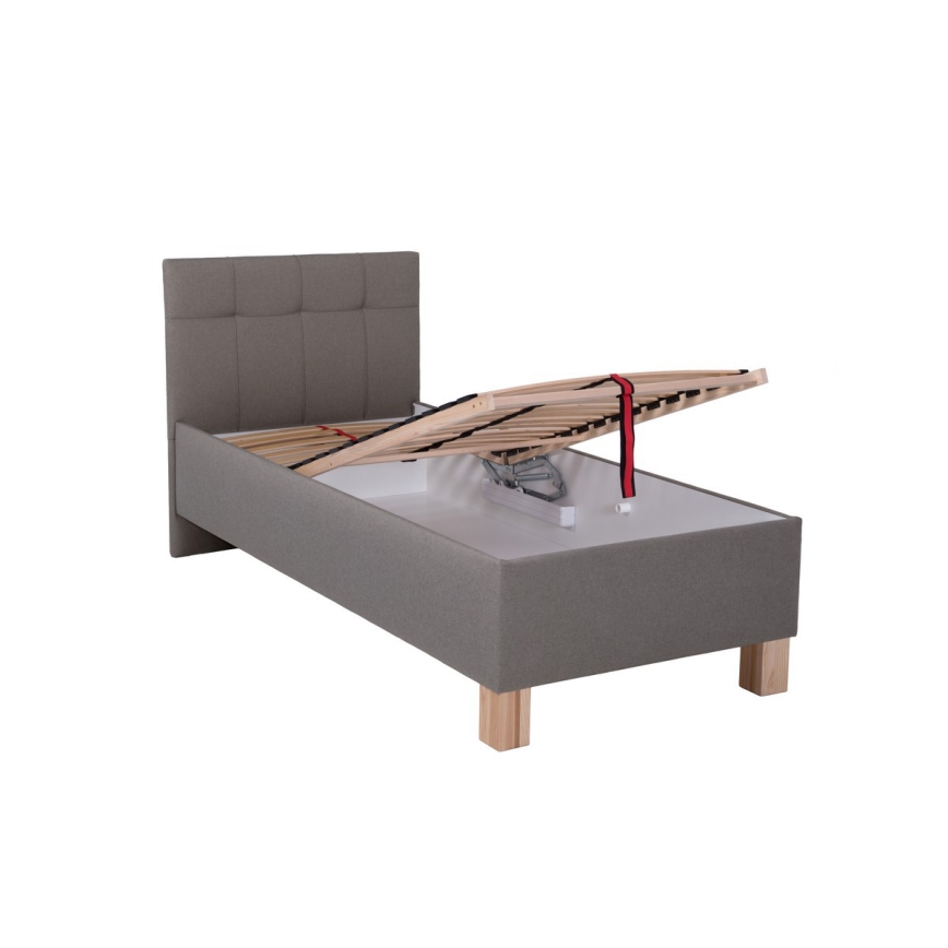 Čalouněná postel s úložným prostorem bez matrace MARIA ONE 90x200 cm taupe