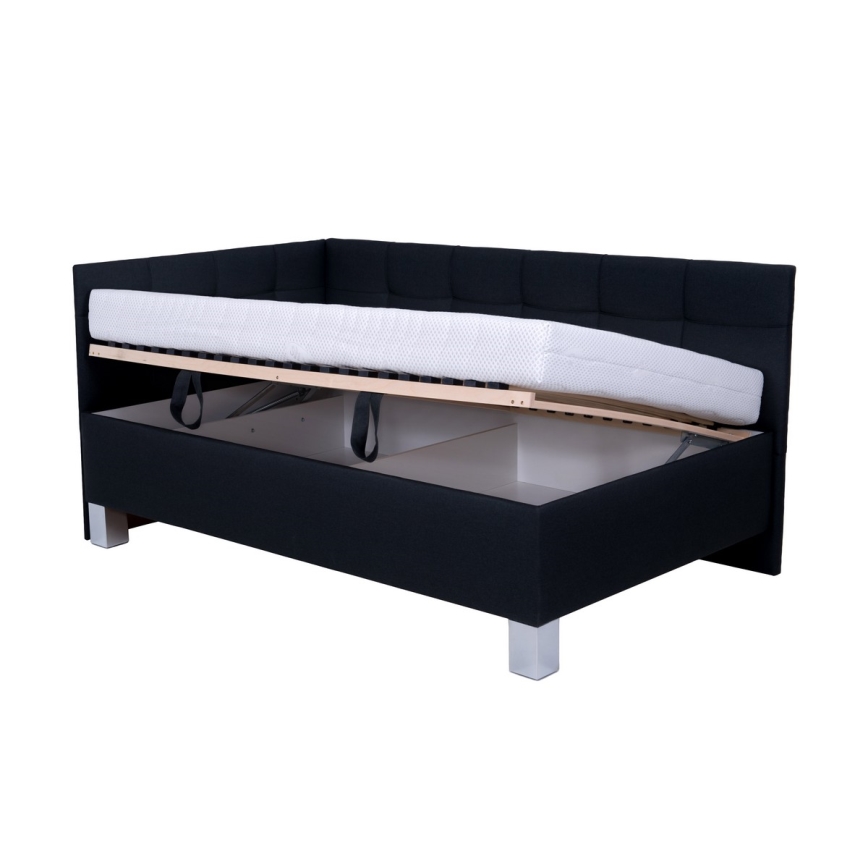 Čalouněná postel s úložným prostorem bez matrace MARIA PETITE 120x200 cm antracit