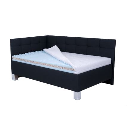 Čalouněná postel s úložným prostorem bez matrace MARIA PETITE 120x200 cm antracit