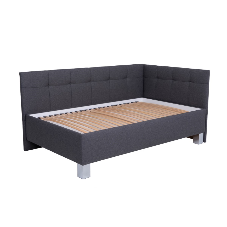 Čalouněná postel s úložným prostorem bez matrace MARIA PETITE 120x200 cm šedá