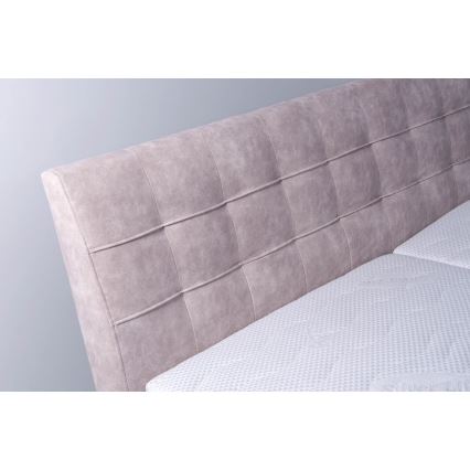 Čalouněná postel s úložným prostorem bez matrace VIOLET 160x200 cm béžová
