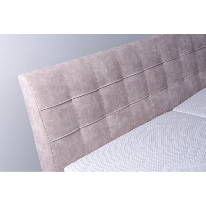 Čalouněná postel s úložným prostorem bez matrace VIOLET 160x200 cm béžová