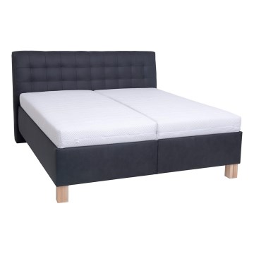 Čalouněná postel s úložným prostorem bez matrace VIOLET 180x200 cm antracit
