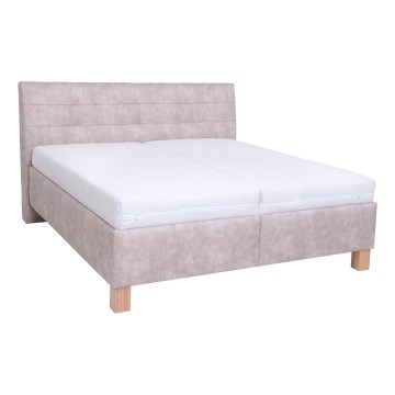 Čalouněná postel s úložným prostorem bez matrace VIOLET 180x200 cm béžová