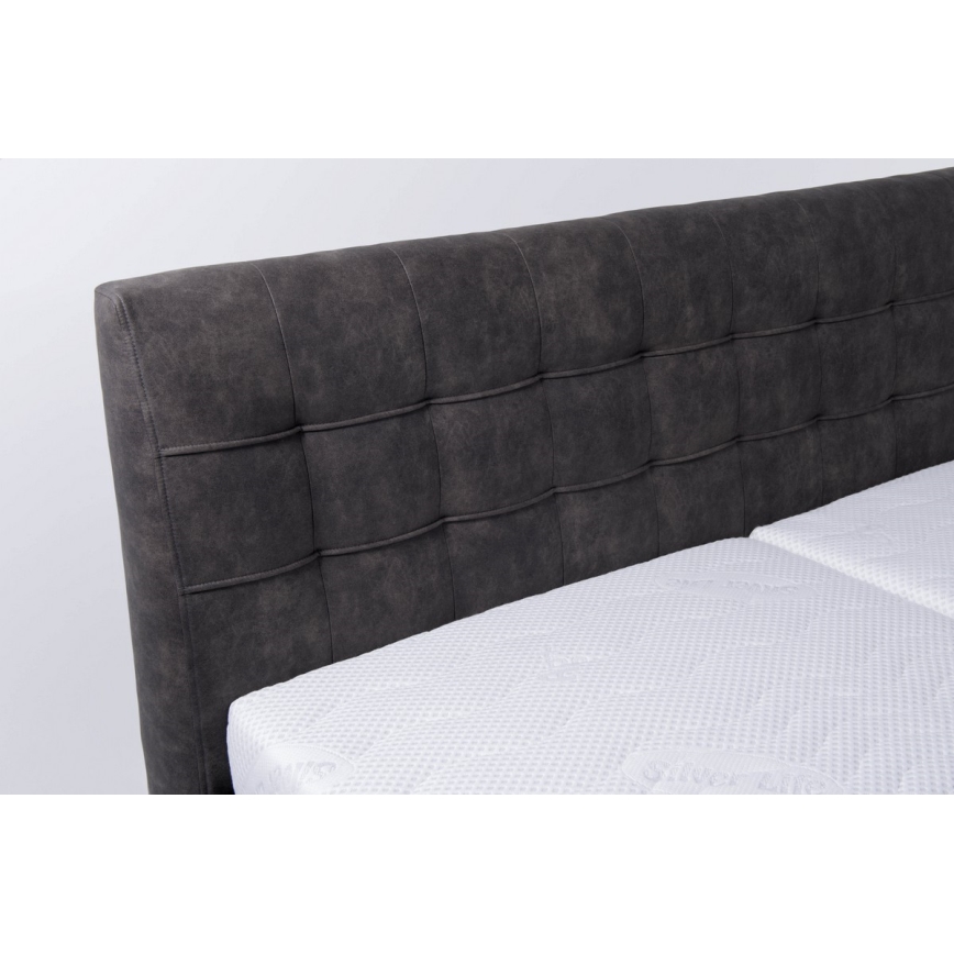 Čalouněná postel s úložným prostorem bez matrace VIOLET 180x200 cm tmavě šedá