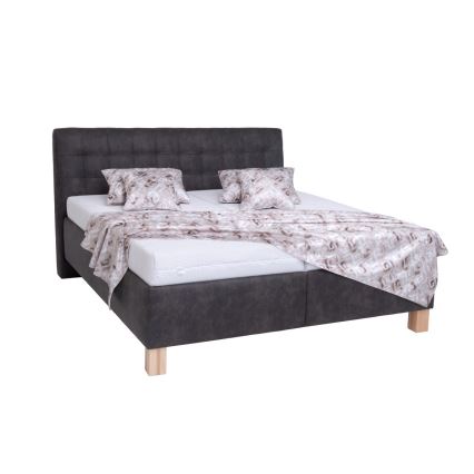 Čalouněná postel s úložným prostorem bez matrace VIOLET 180x200 cm tmavě šedá