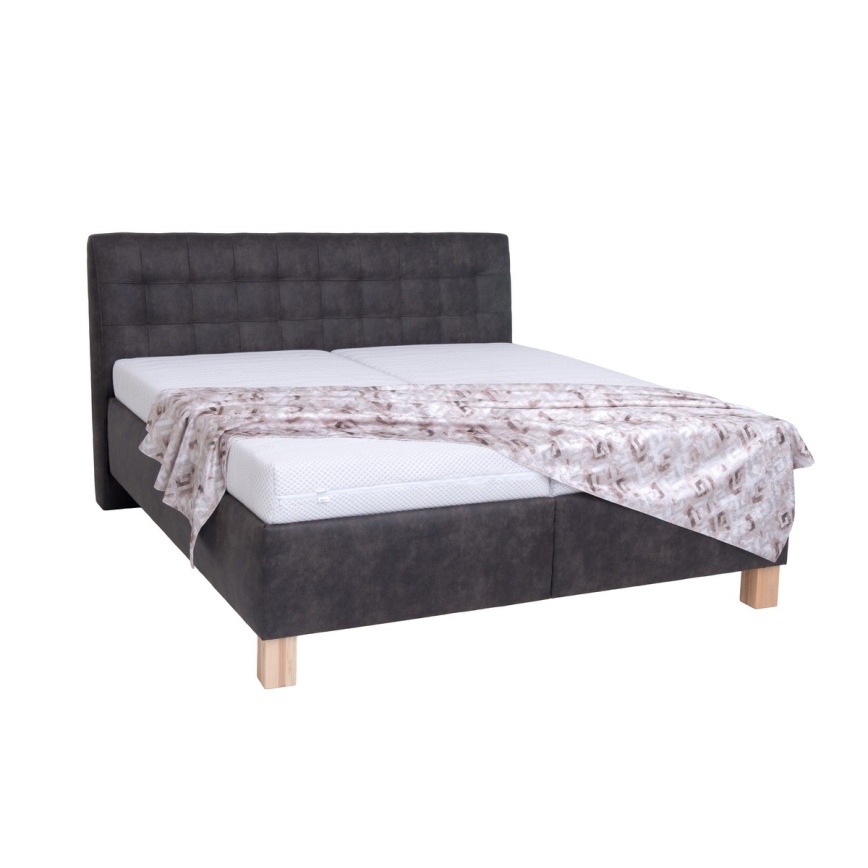 Čalouněná postel s úložným prostorem bez matrace VIOLET 180x200 cm tmavě šedá